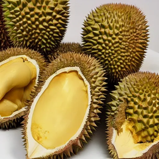 Prompt: an durian explode into small pieces