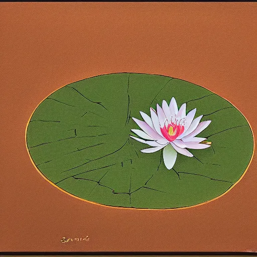 Prompt: water lily by Sanyu