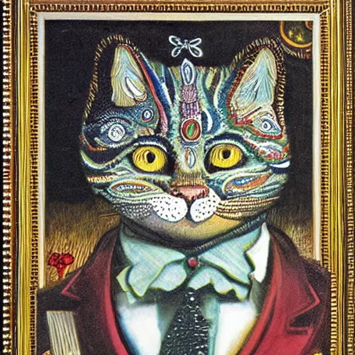 Image similar to the president by louis wain