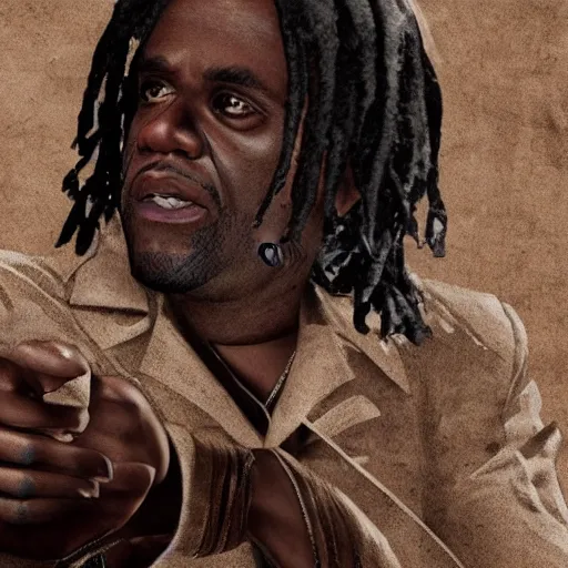 Image similar to Rapper Chief Keef In Django redemption 2 digital art 4K quality super realistic