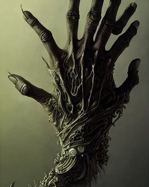 Image similar to human hand anatomy for artists fantasy character portrait, ultra realistic, cinematic, concept art, wide angle, intricate details, hologram, highly detailed by greg rutkowski, aaron horkey, gaston bussiere, craig mullins, simon bisley, arthur rackham