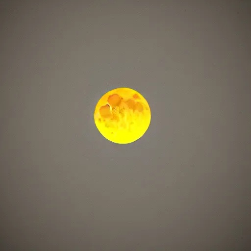Prompt: pixelated light yellow moon sticker, photo