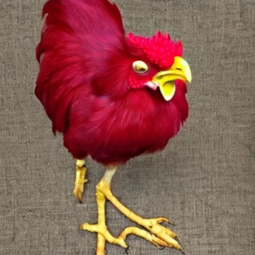 Image similar to adorable crimson chicken