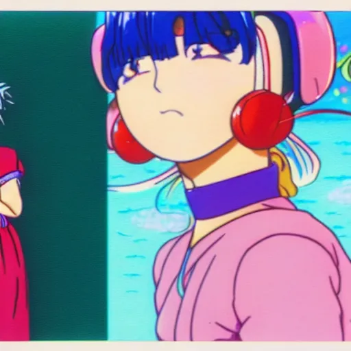 Image similar to beautiful woman chasing her little dog, sprite, vaporwave nostalgia, directed by beat takeshi, visual novel cg, 8 0 s anime vibe, kimagure orange road, maison ikkoku, sketch by akira toriyama