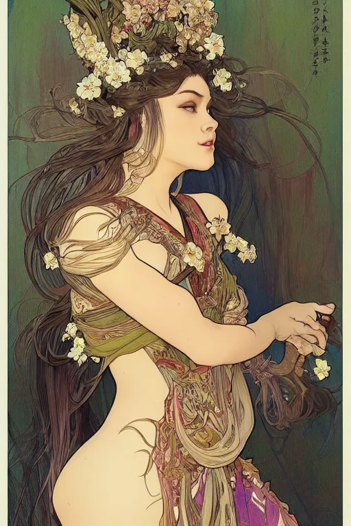 Image similar to beautiful female ogre royalty, digital art, 8k, character, realistic, portrait, photorealism, japan watercolour, masterpiece art, alphonse mucha