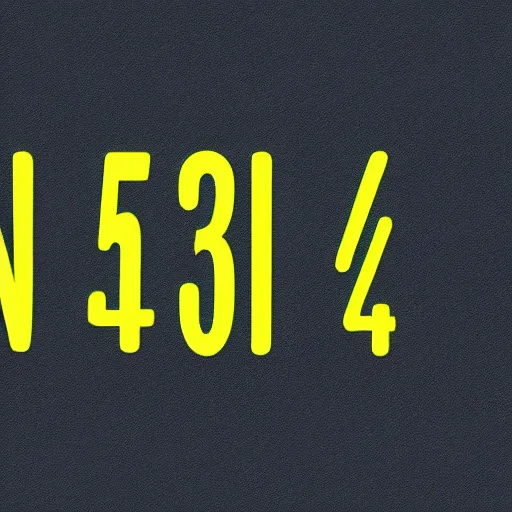 Prompt: yellow text with a black outline that says the number 5 4 %, light blue background