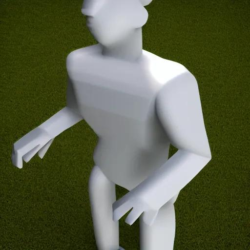 Image similar to cube human made of ice, 3 d render