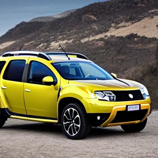 Image similar to A crossover between a Bugatti and a Dacia Duster