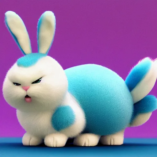 Image similar to fluffy bunny by pixar