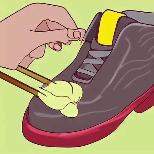 Image similar to wikihow illustration how to put ramen in your shoe