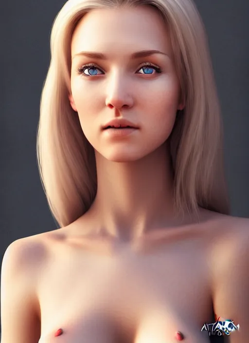 Prompt: a gorgeous norwegian female photo, professionally retouched, soft lighting, realistic, smooth face, full body shot, torso, dress, perfect eyes, sharp focus on eyes, 8 k, high definition, insanely detailed, intricate, elegant, art by mark litvokin and artgerm and mark hall