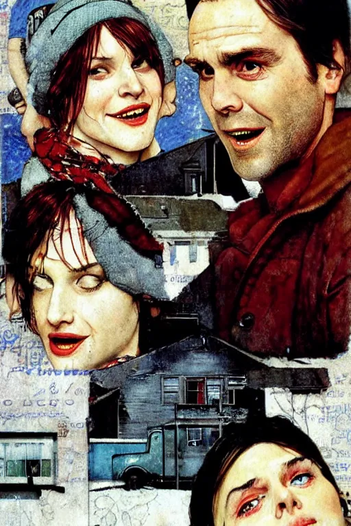 Prompt: eternal sunshine of the spotless mind painted by Norman Rockwell