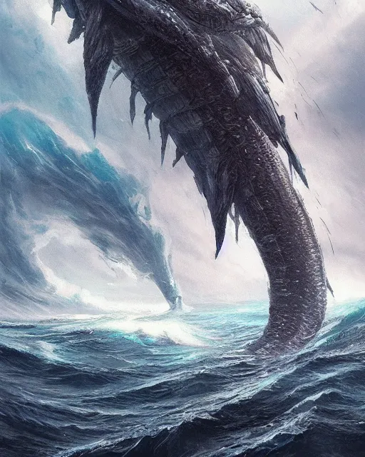 giant sea serpent drawing