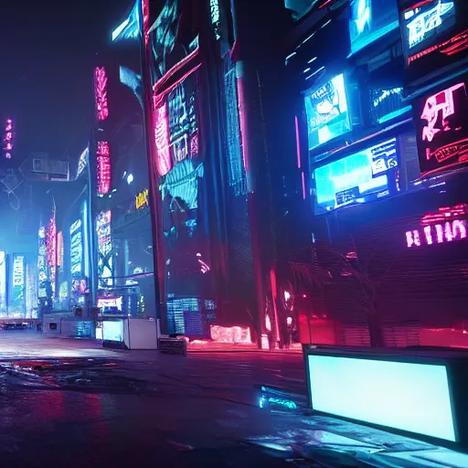 Image similar to cyberpunk in unreal engine 4k