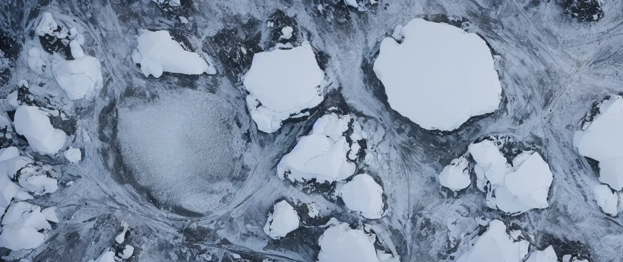 Prompt: gorgeous award winning hd 8 k 3 5 mm depth of field filmic aerial establishing shot national geographic photograph of antartica barren snowy landscape with a heavy blizzard rolling into the frame and heavy snow fall