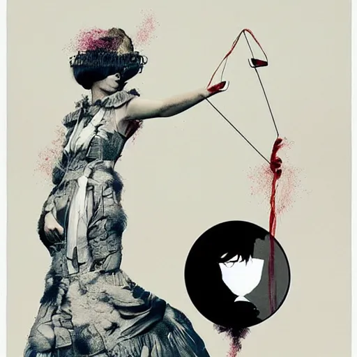 Image similar to intrusive thouhts by toshiko okanoue and conrad roset, screen print, limited colors