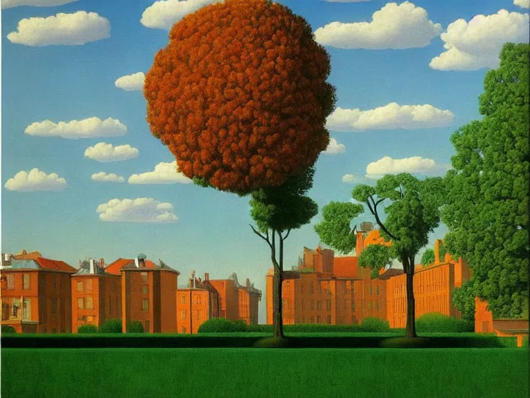 Prompt: beautiful!! painting by rene magritte, high detail, high resolution