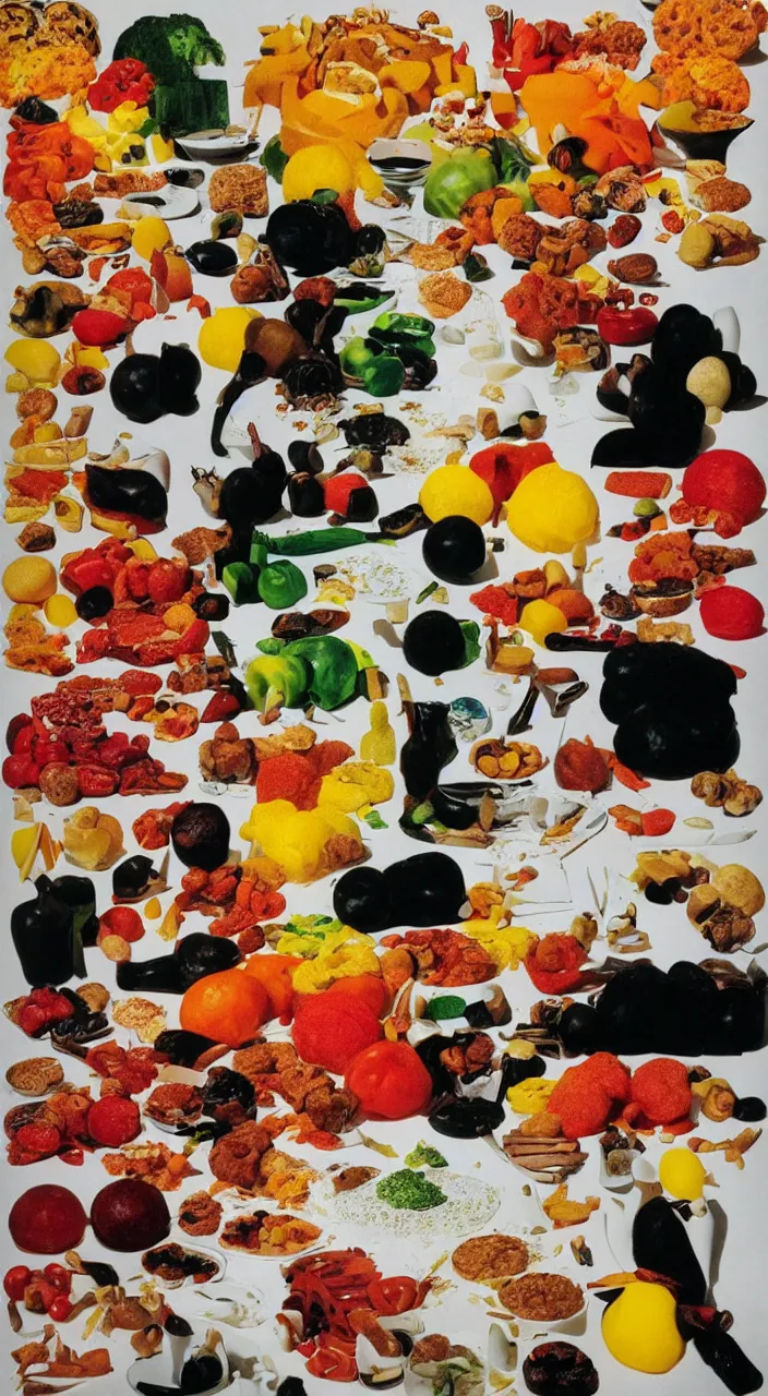 Prompt: food, by John Baldessari.