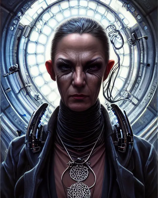 Image similar to front shot of a cyberpunk criminal mastermind character, intricate, elegant, highly detailed, centered, (((artstation, concept art, smooth, sharp focus, artgerm, Tomasz Alen Kopera, Peter Mohrbacher, donato giancola, Joseph Christian Leyendecker, WLOP, Boris Vallejo))), mugshot!!!!!, ugly!!!!!!, octane render, nvidia raytracing demo