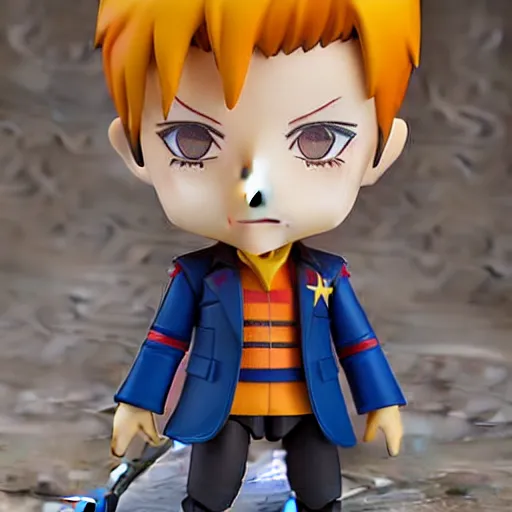 Image similar to a david bowie nendoroid, product shot