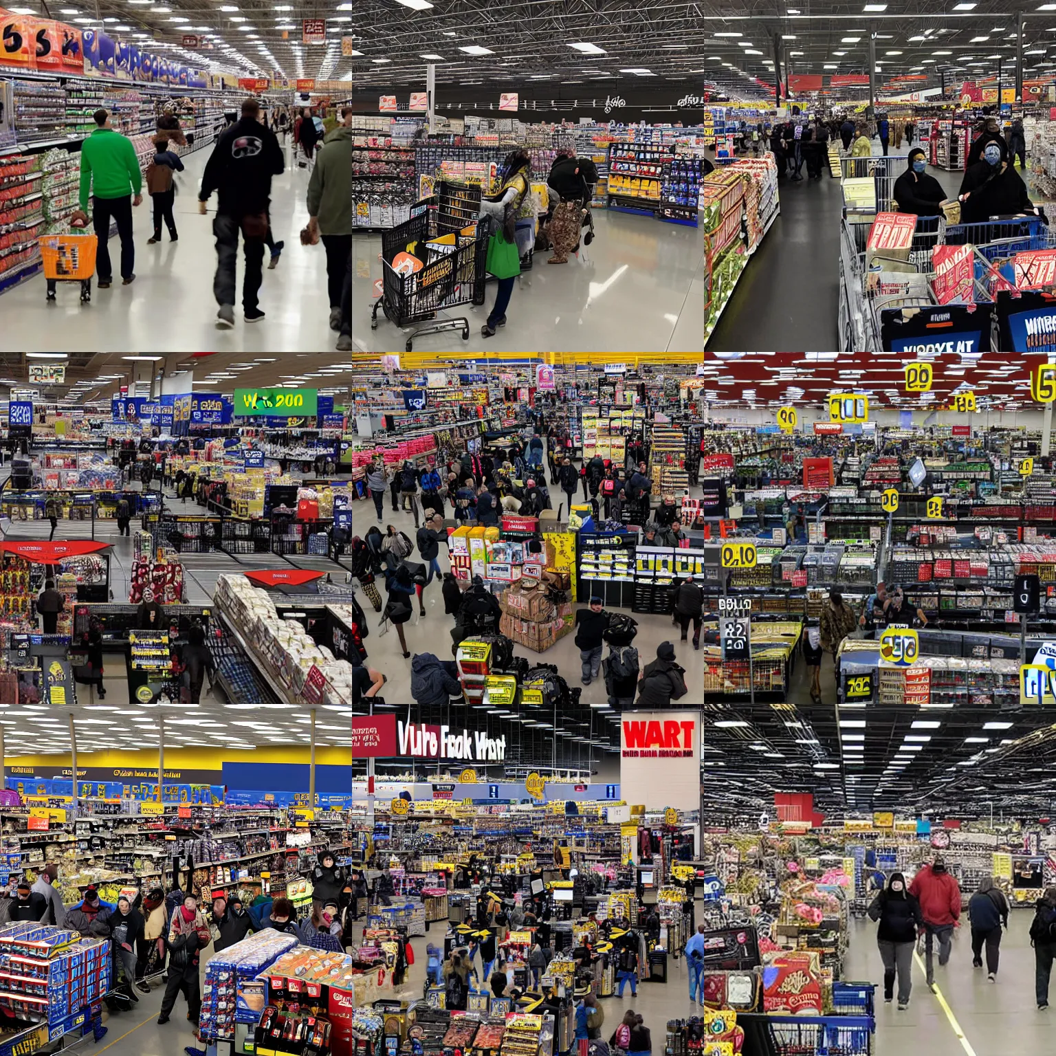 Prompt: black Friday at Walmart war 2022, realistic, cinematic