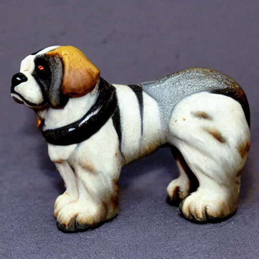 Prompt: saint bernard zombie, 15mm