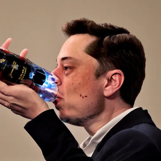 Prompt: Ben Shapiro drinking Elon musk