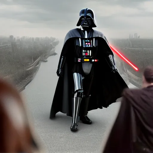 Prompt: A realistic photo of a mixture of Sauron and Darth Vader, hyper-realistic, 8K HDR.