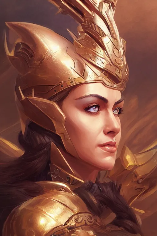 Image similar to amazon valkyrie athena, d & d, fantasy, portrait, highly detailed, headshot, digital painting, trending on artstation, concept art, sharp focus, illustration, art by artgerm and greg rutkowski and magali villeneuve