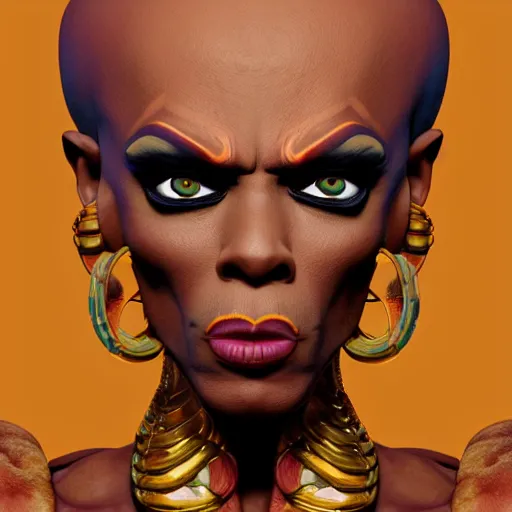 Image similar to rupaul as dhalsim street fighter, portrait, ultra realistic, concept art, intricate details, highly detailed, photorealistic, octane render, 8 k, unreal engine, art by frank frazetta, simon bisley, brom