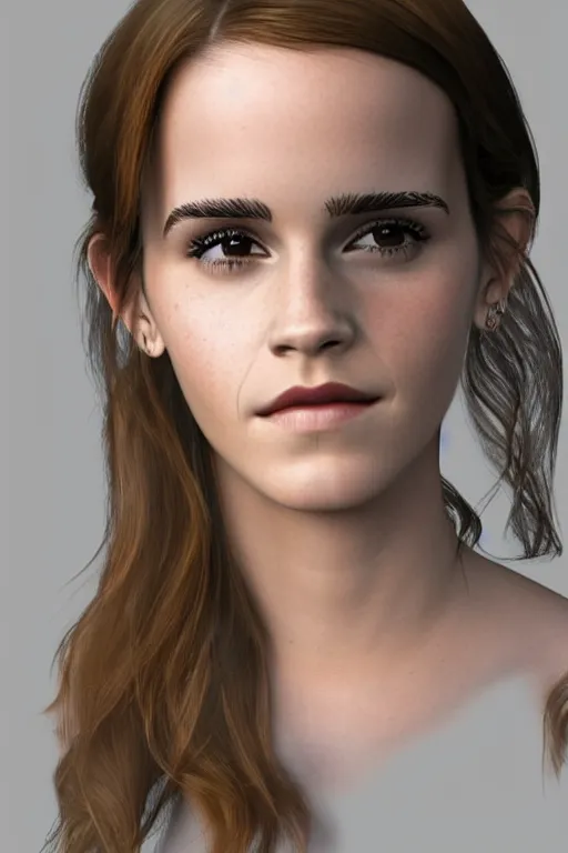 Prompt: 3 d render of emma watson