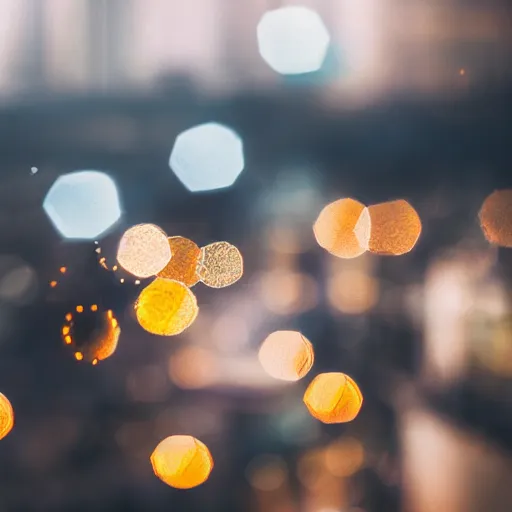 Prompt: macro photography of busy city, bokeh, travel photography