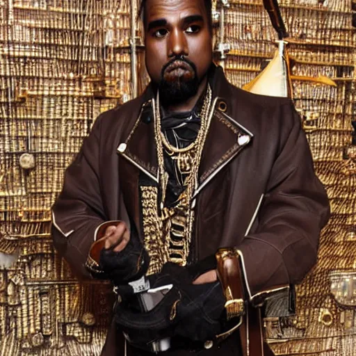 Prompt: steampunk kanye west