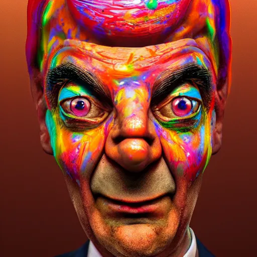 Prompt: Very very very very highly detailed epic central composition photo of Mr Bean face, intricate, happy colorful vibes, extremely detailed, digital painting, smooth, sharp focus, illustration, intimidating lighting, incredible art by Brooke Shaden, artstation, concept art, Octane render in Maya and Houdini