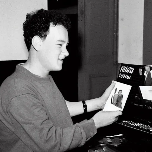 Prompt: 1 3 year old tom hanks