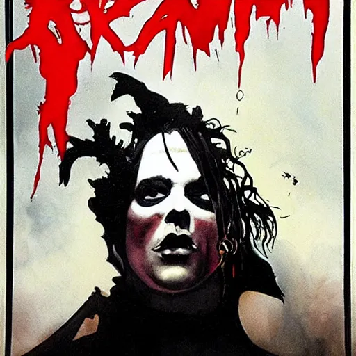 Image similar to robert smith as dream from sandman, by jeremy mann, by mike mignola, by dave mckean and richard avedon and maciej kuciara, 1 9 8 0's, punk rock, gothic, high detailed, 8 k