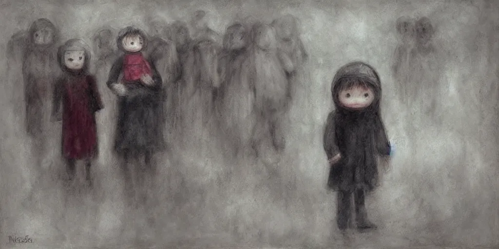 Image similar to Funeral procession by Nicoletta Ceccoli