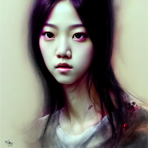 Prompt: jisoo of blackpink, hyperrealistic portrait, by karol bak and agnes cecile, fantasy art, photo realistic, dynamic lighting, artstation, poster, volumetric lighting, very detailed face, intricate complexity, rule of thirds, 8 k, award winning