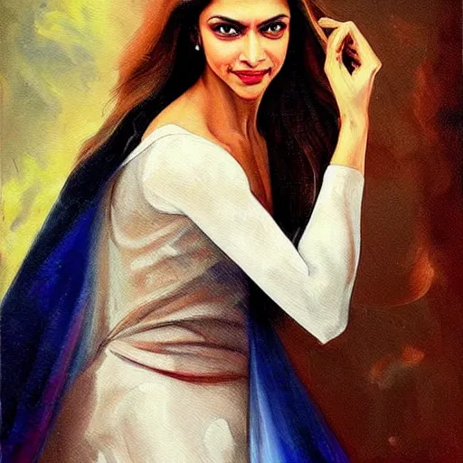 Prompt: deepika padukone painting of by diego velazquez