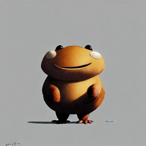 Image similar to goro fujita ilustration a happy beaver, simple drawing by goro fujita, painting by goro fujita, sharp focus, highly detailed, artstation