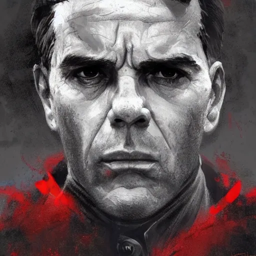 Image similar to portrait of a spanish communist jose diaz ramos, colourised, face portrait, epic, tragic, military art, fantasy, dieselpunk, hd shot, digital portrait, beautiful, artstation, comic style, by artgerm, guy denning, jakub rozalski, magali villeneuve and charlie bowater