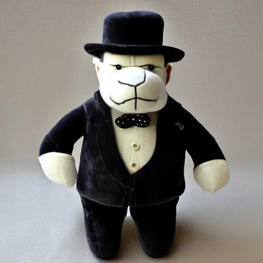 Image similar to plush winston churchill, detailed, custom