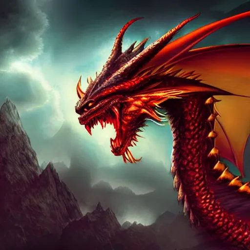 Prompt: epic dragon, digital art