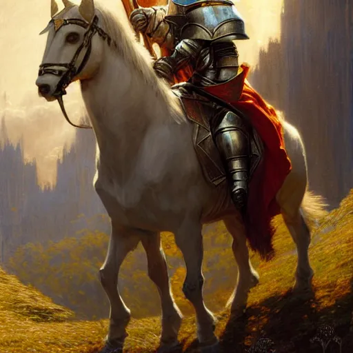 Image similar to attractive arthur pendragon and his favourite attractive male knight, they are in love, camelot, natural lighting, path traced, highly detailed, high quality, digital painting, by gaston bussiere and ross tran and j. c. leyendecker