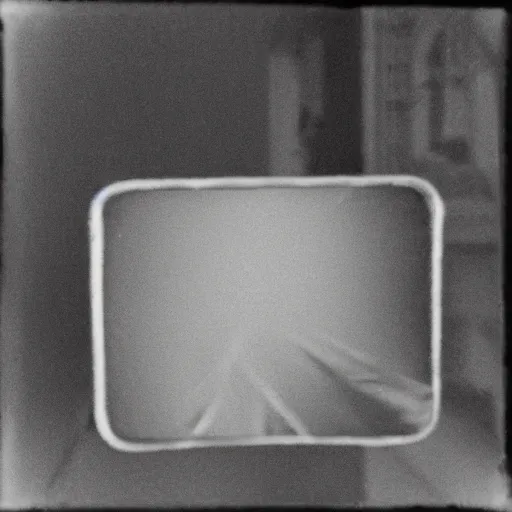 Prompt: pinhole photo selfie taken with matchbox in a broken mirror