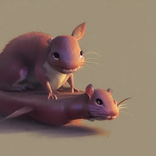 Image similar to Rattata ,Greg rutkowski, Trending artstation, cinematográfica, digital Art