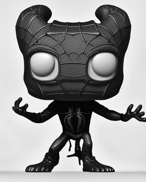 Prompt: full body 3d render of Spider as a funko pop, studio lighting, white background, blender, trending on artstation, 8k, highly detailed