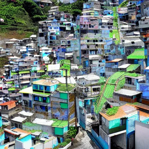 Prompt: favela futuristic