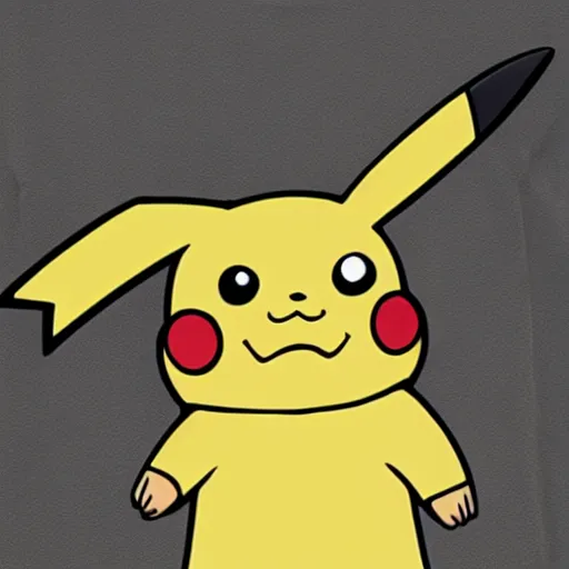 Image similar to pikachu wearing a hazmat suit