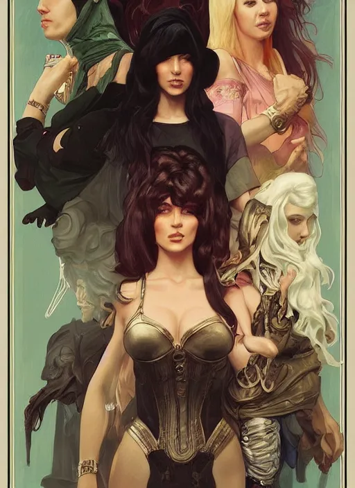 Prompt: rap battle rap god eminem, black velvet, diamond and rose quartz, full body view, beautiful high quality realistic fantasy art, trending on artstation by artgerm and greg rutkowski and alphonse mucha